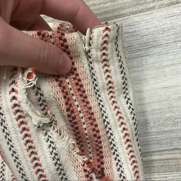 Taylor & Sage Denim Stitch Striped Shorts - Picture 5 of 5